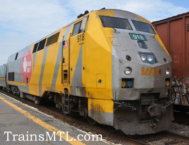 Locomotive VIA918 right side colr of 2019/ coté droit avec couleur de 2019